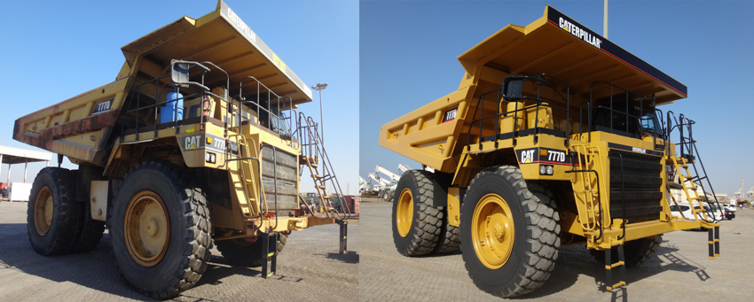 MACHINES BEFORE AND AFTER PAINTED - Used construction machines for sale in Mexico, Ghana & Chile