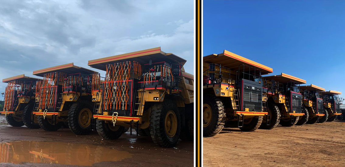 CAT 777E´s Being Assembled for a Long Term Rental Project in India